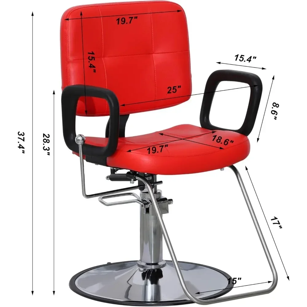 Reclining Classic Hydraulic Barber Chair Salon Beauty Spa Shampoo Equipment