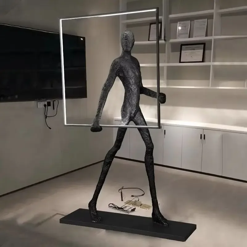 Commercial Space Abstract Portrait Sculpture Floor Lamp (Hotel Lobby / Sales Office Art Decoration Large-Scale Artwork)
