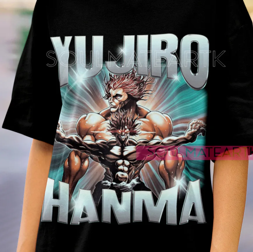 

Yujiro Hanma Baki the Grappler футболка для спортзала и фитнеса Baki аниме рубашка Мягкая футболка