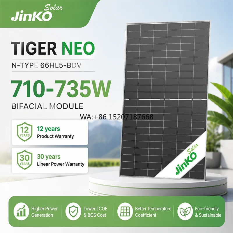 Jinko Solar Panel Tiger Neo - แผงโซลาร์เซลล์แบบสองด้าน EU Jinko Solar Tiger Neo