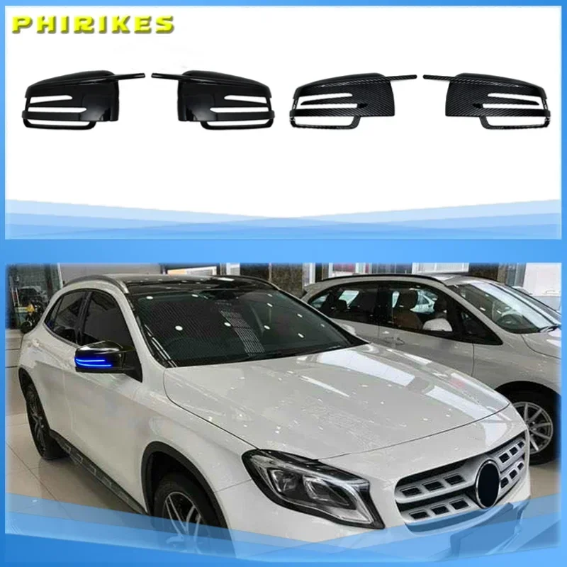 

Rear view Mirror Covers For Mercedes-Benz W204 E W212 W176 W246 CLS C218 GLA X156 ABS Carbon Fiber Gloss Black