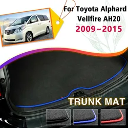 Rear Trunk Mats For Toyota Alphard AH20 Vellfire 2009~2015 Boot Cargo Liner Tray Trunk Luggage Floor Carpet Pad Car Accessories