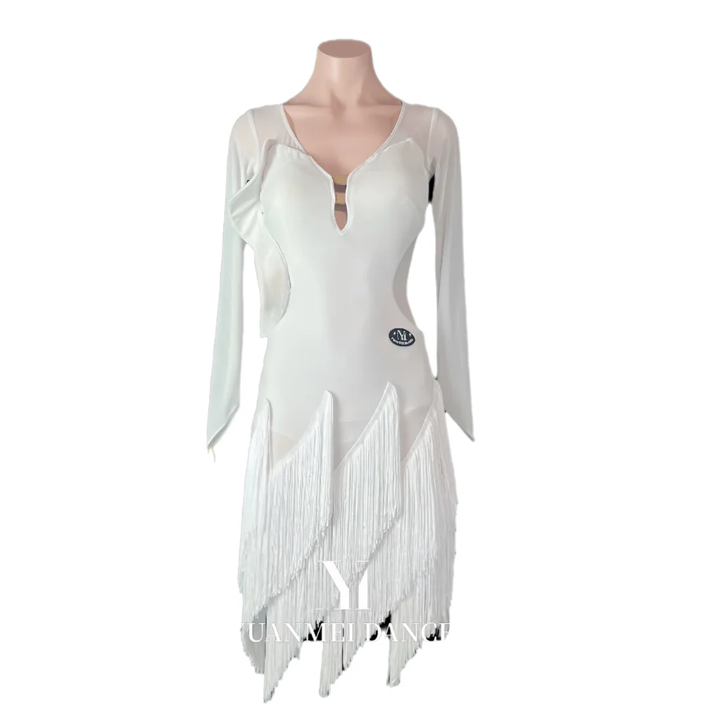 ラテンダンス大人子供ドレス AB ストーンハイエンドカスタムタッセルスカートヌード服チャチャタンゴ婦人服