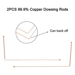 2 sztuki prętów z sondą 99.9% prętów miedzianych do wykrywania wody zakopanych skarbów do wykrywania wody i narzędzi skarbów