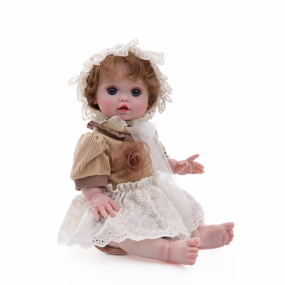 Cloveray 18 inch Full Body Vinyl Realistic Reborn Baby Doll Vinyl Doll High-quality Original Collector's Edition Toy Kid Gift