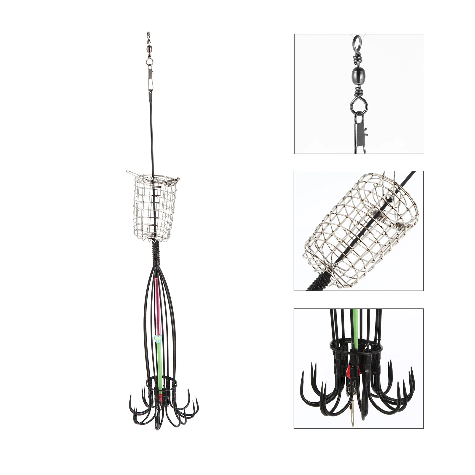 

Reusable Bait Cage Fishing Lure Cage Durable Iron Supplies Lightweight Portable Practical Use Easy Convenience Outdoor Activity