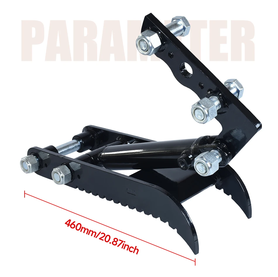 مشبك الإبهام الهيدروليكي للحفارة الصغيرة، ملحقات الحفارة الصغيرة - مشبك الإبهام المعدني مع دعامة L