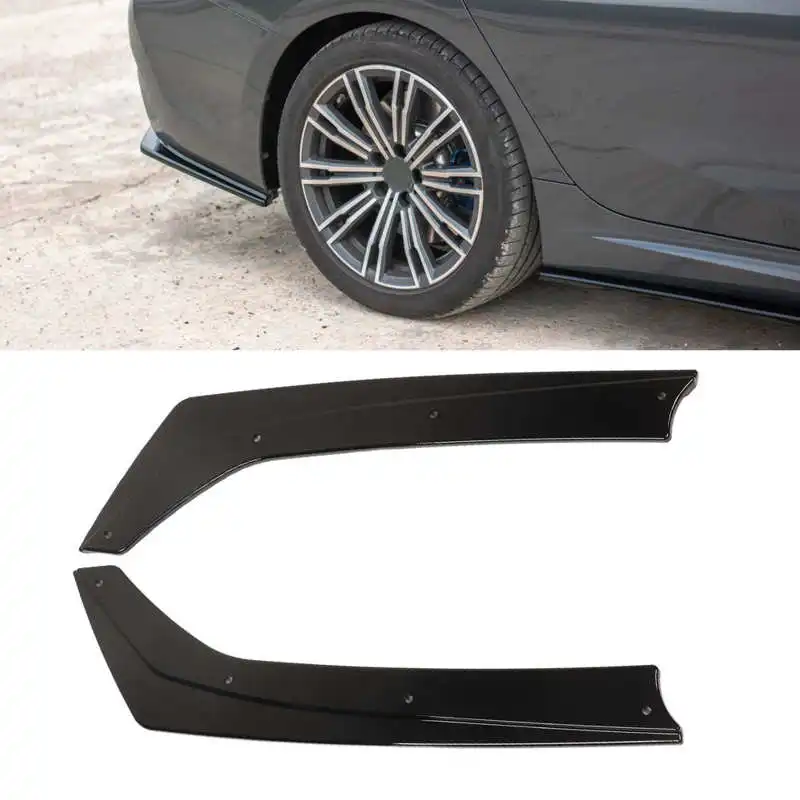 Rear Bumper Side Splitters Flaps Replacement for  3 Series G20 G21 M Sport 2019 2020 2021 2022 ABS Gloss Black