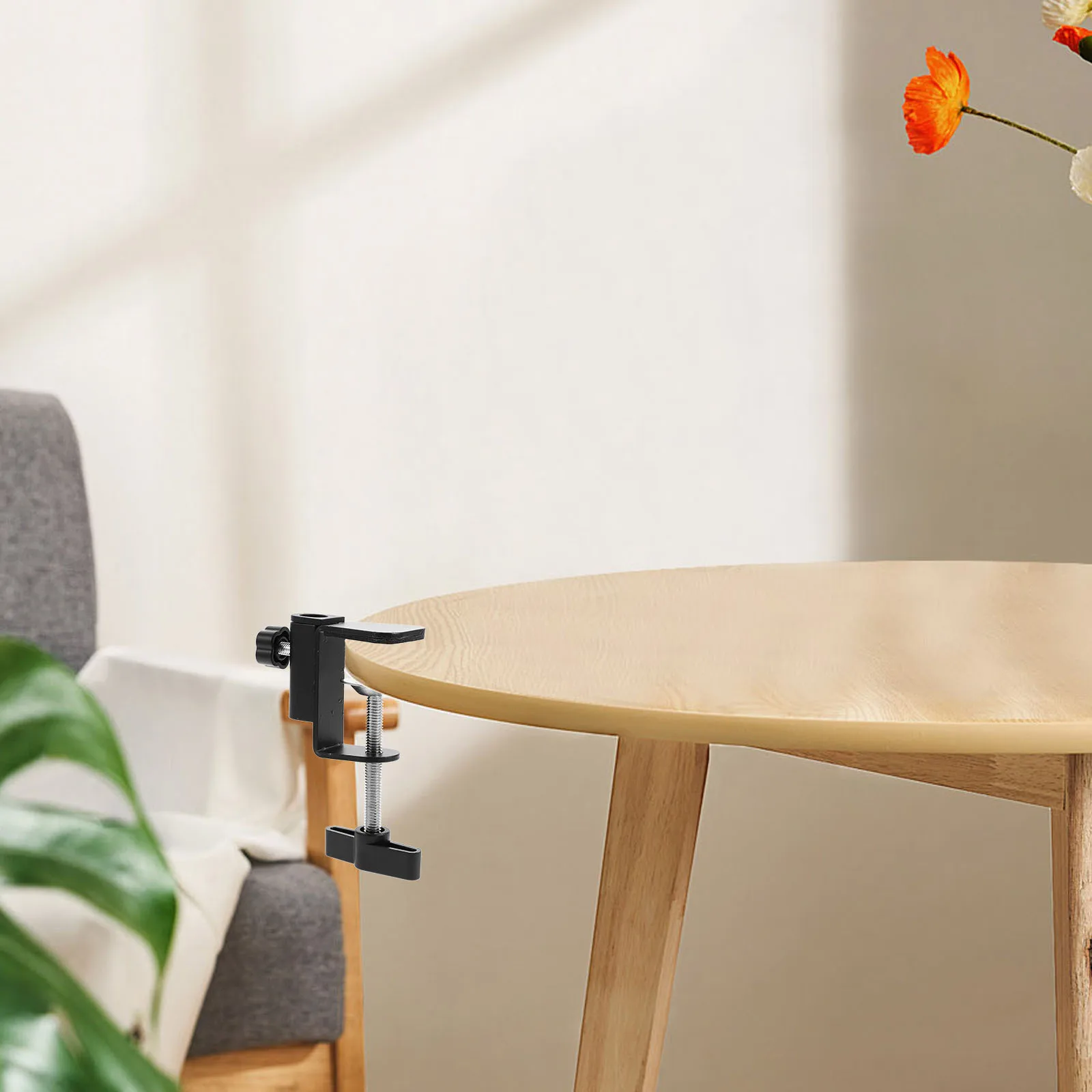 

Desk Side Table Mount Clamp Sturdy Adjustable Universal Desktop Mount Clamp for Woodworking Tabletop Use C Clamps Metal