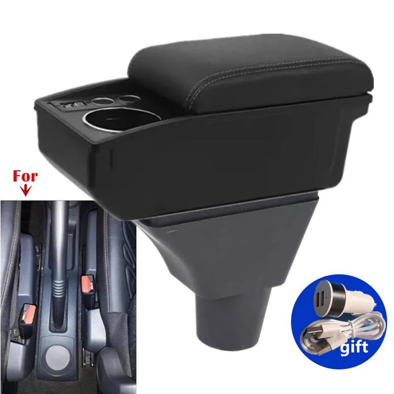 Für Renault Sandero Stepway Dacia Renault Sandero Logan 2 Armlehnenbox Doppelschichtige Zentrale Aufbewahrungsbox Auto-Zubehör