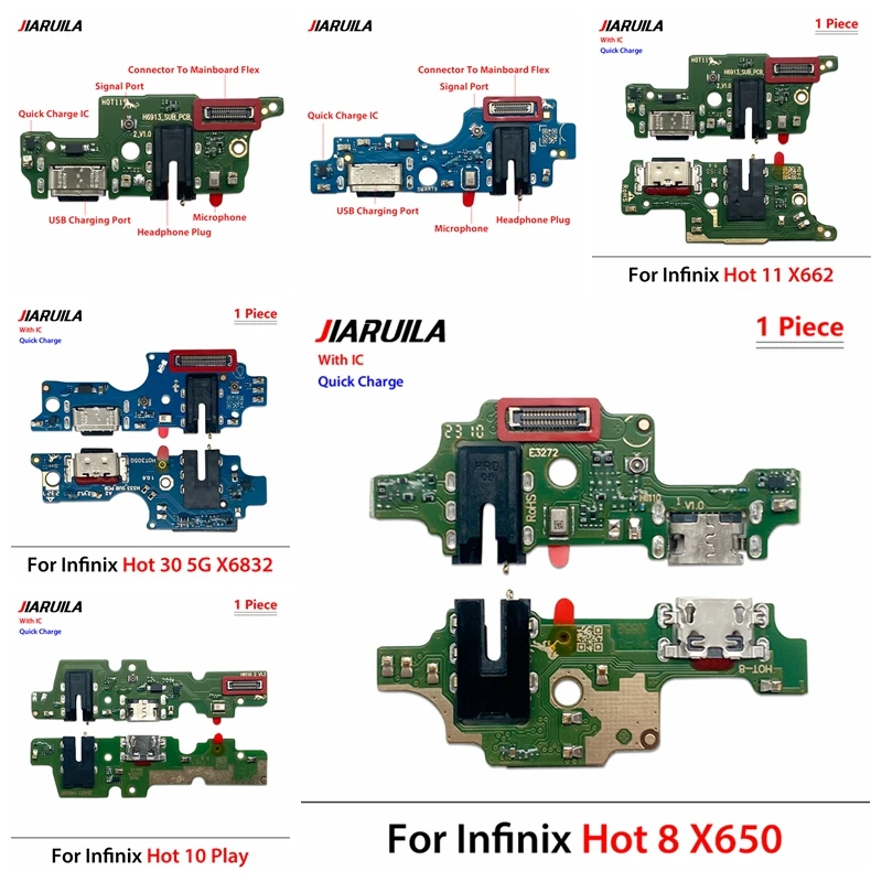 

Top For Infinix Hot 8 X650 10 Play X682 11 30 5G 40 Pro 50I Smart 7 Spark 30C 5G USB Port Connector Dock Charging Cable