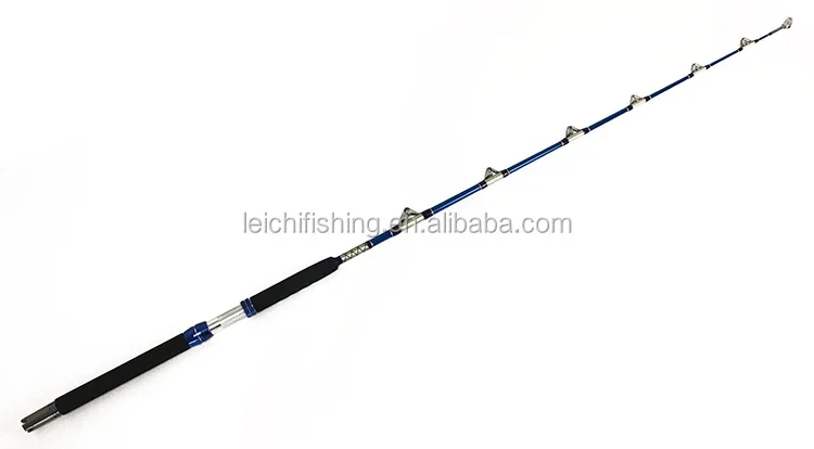 Heavy duty solid fiberglass boat fishing rod