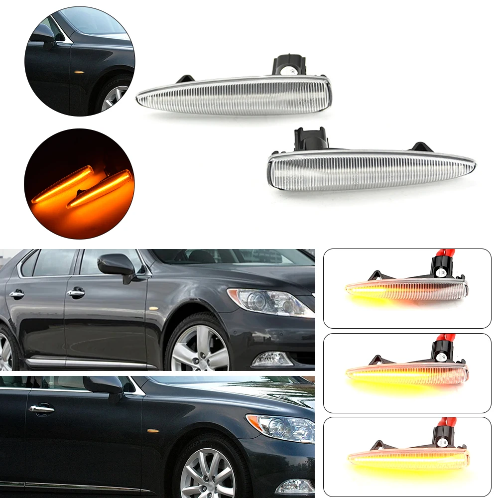 Easy installation  LED Side Marker Lights Turn Signal Sequential Indicator Lamps For Lexus LS460 LS460L LS600h LS600hL LX570