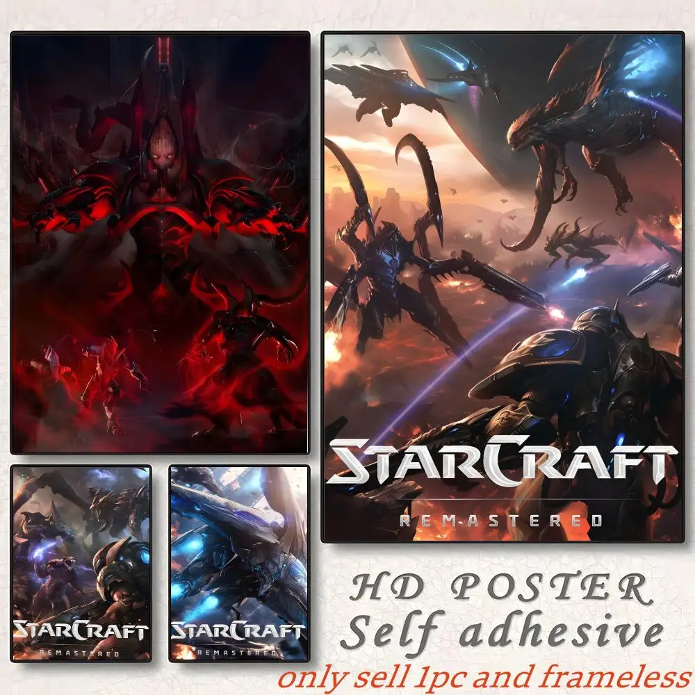 Classic Real-time Strategy Game StarCraft Two Poster Gift with prints Home bedroom living room decoration promotion and display