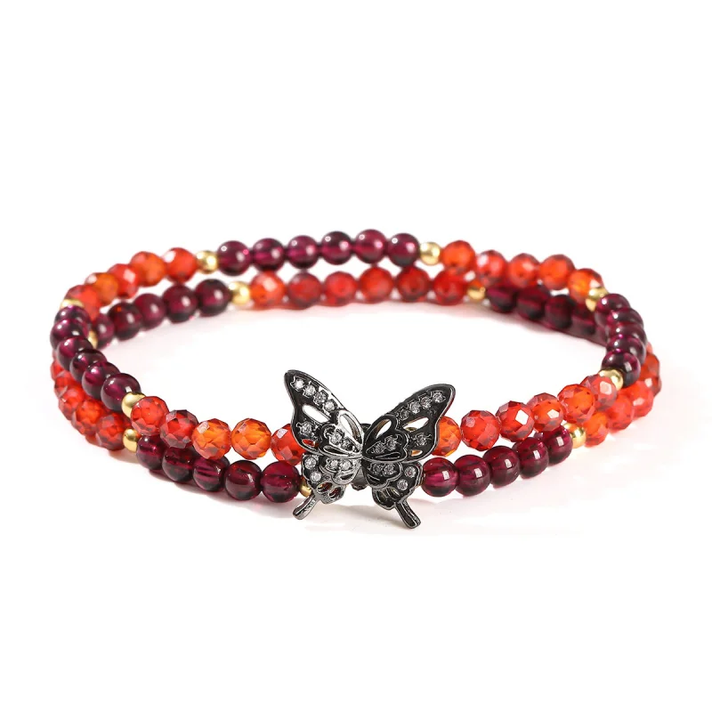

Shinzue Jewelry Natural Purple Tooth Black Double Bracelet Multi-layer Ancient Style Best Fri