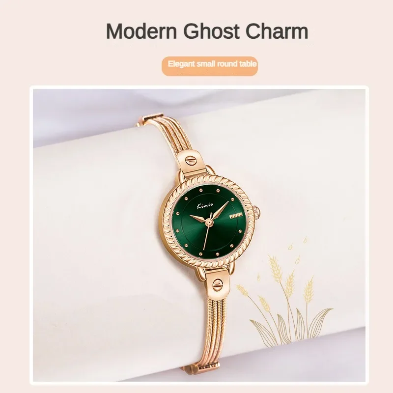 Reloj de pulsera de cuarzo para mujer, diseño de nicho de temperamento, moda simple, cadena