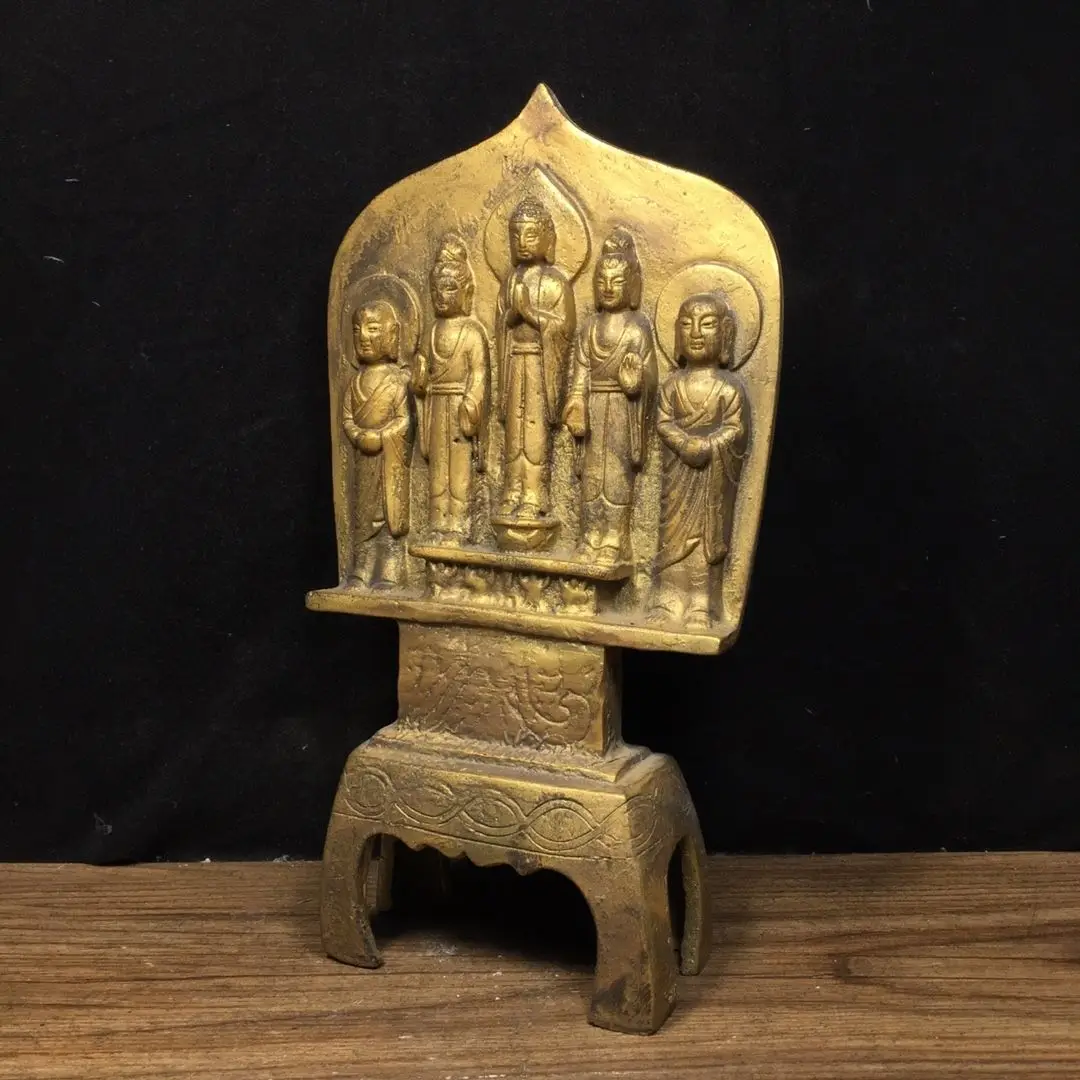 One Buddha, Two Disciples & Two Bodhisattvas Ornament Decoration Tea Pet Figurines Desk Decor Accessories