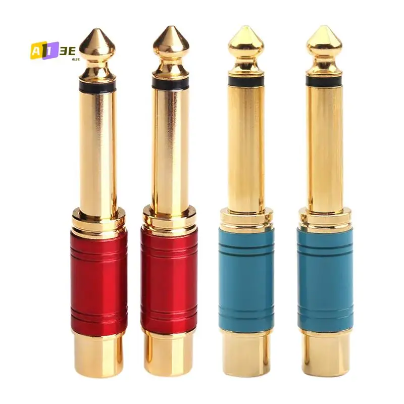 A13E-6.35Mm 1/4 Inch Male Mono TS To RCA Female Interconnect Audio Adapter Conversion Plug