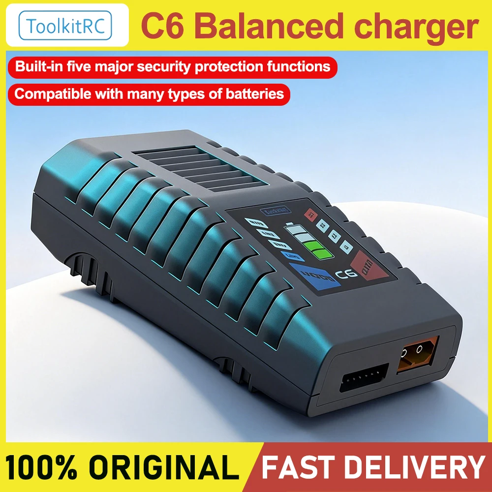 Drone Racing Charger - ToolkitRC C6 C4 AC 50W 5A