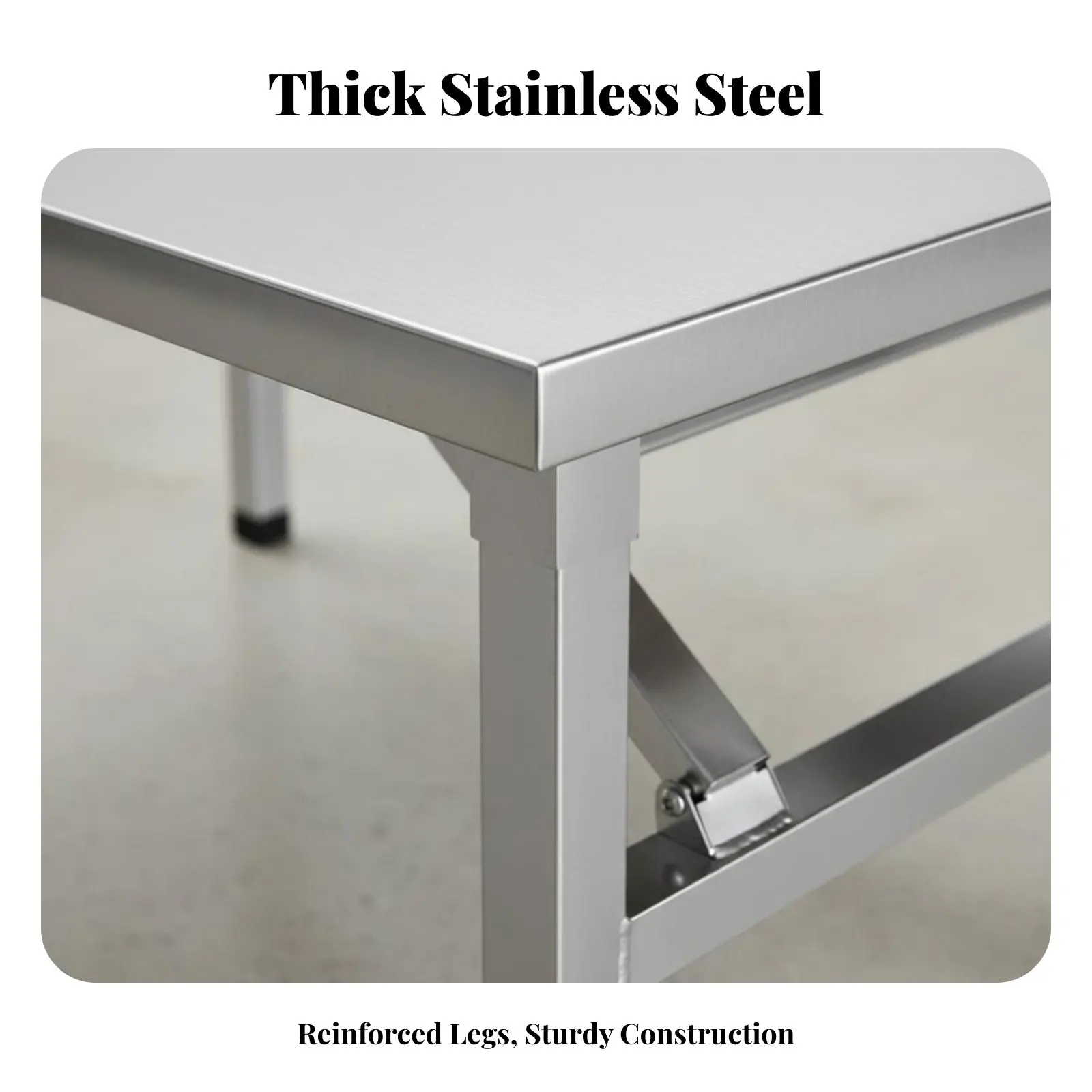 Folding Grill Table Stainless Steel Top Foldable Furniture Foldable Design Portable for Campers, Home Dining, Camping - view 3