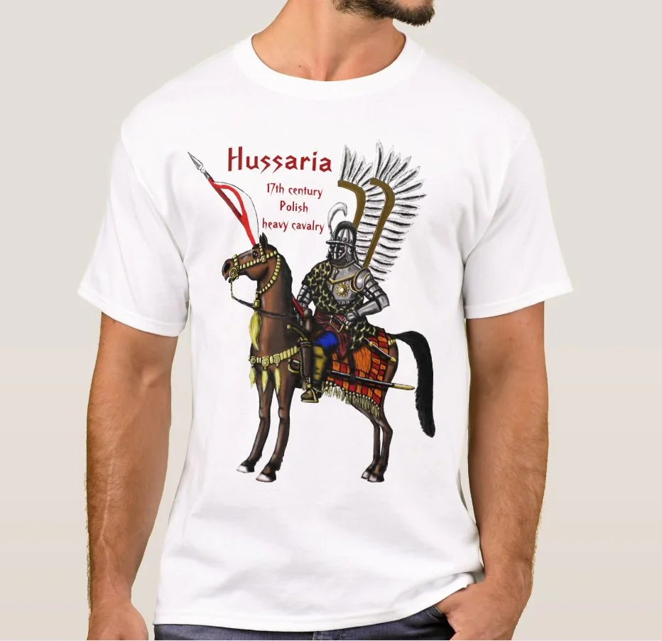 Novel 17th Century Polish Cavalry Winged Hussar T Shirt. Short Sleeve 100% Cotton Casual T-shirts Loose Top Size S-3XL