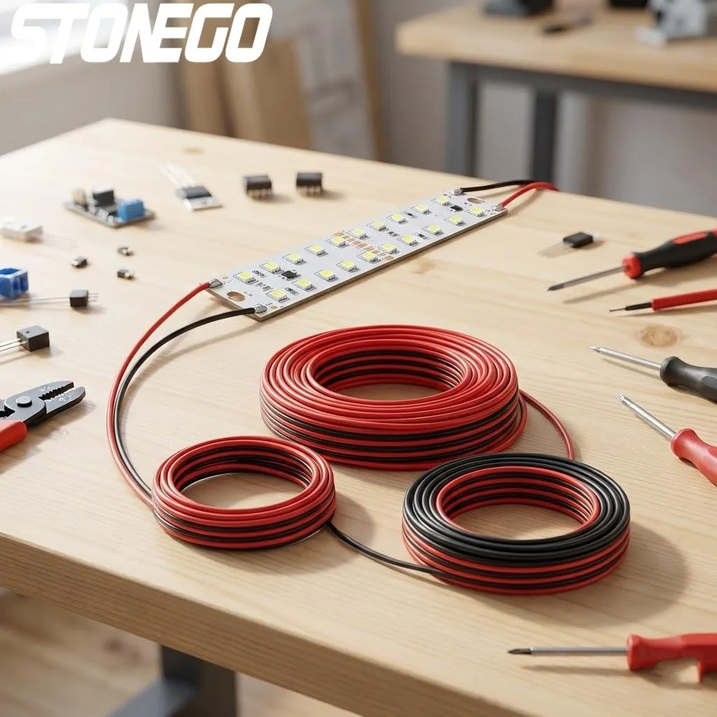 5m/10m/20m 2-Pin LED Strip Extension Cable Compatible with LED Light Wire Connectors for Home Lighting