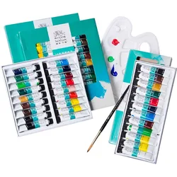12-36 Colors Professional Acrylic Paints Set 10ml Art Painting Kit for Wood Ceramic Fabric Rock Glass Non Toxic Acrylic Paint