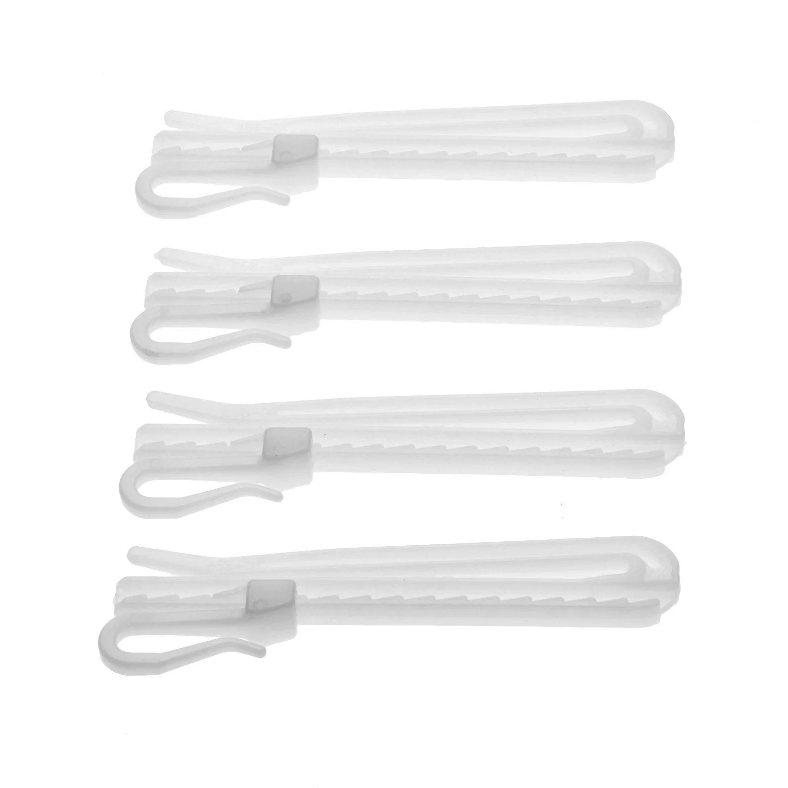 200Pcs Curtain Hooks Pleat Clips Adjustable Pleat Plastic Pinch Ratchet System Pinch Pleated Drapery Pin Hook for Window Door