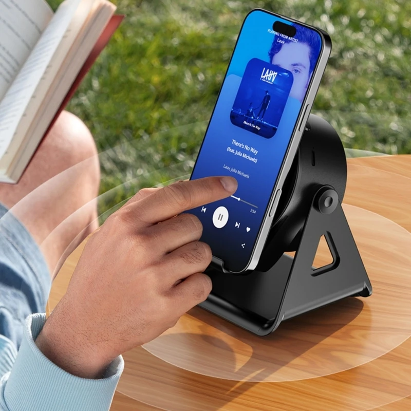 

Новый держатель для сотового телефона с Bluetooth-динамиком, регулируемый кронштейн для планшета, портативный беспроводной индукционный динамик, объемный звук