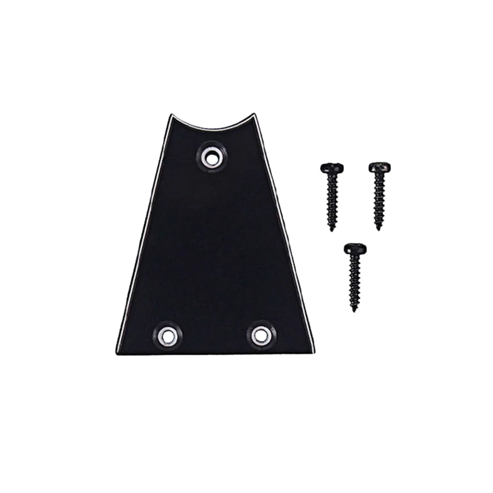 1 Set Plastic 3 Holes Truss Rod Cover Plate with 3 Screws for Electric Guitar Bass Parts Truss Rod Cover for Guitar