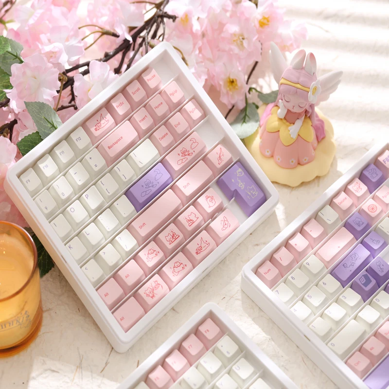 FBB أغطية المفاتيح ماجيك MIMI موضوع PBT MX مفاتيح للوحة المفاتيح الميكانيكية Keycap لتقوم بها بنفسك ملحقات الكمبيوتر هدية لطيفة لفتاة امرأة الأصدقاء