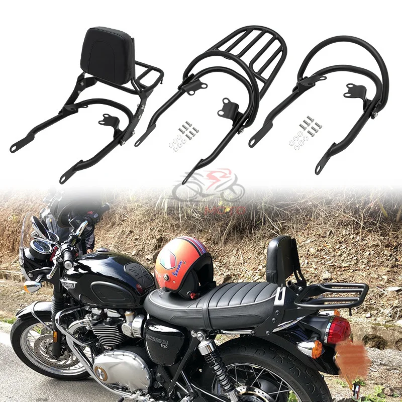 Motorcycle Accessories For Triumph Scrambler 900 Speed Twin 900 Luggage Rack Passenger Sissy Bar Backrest Grab Rail Bracket Kit