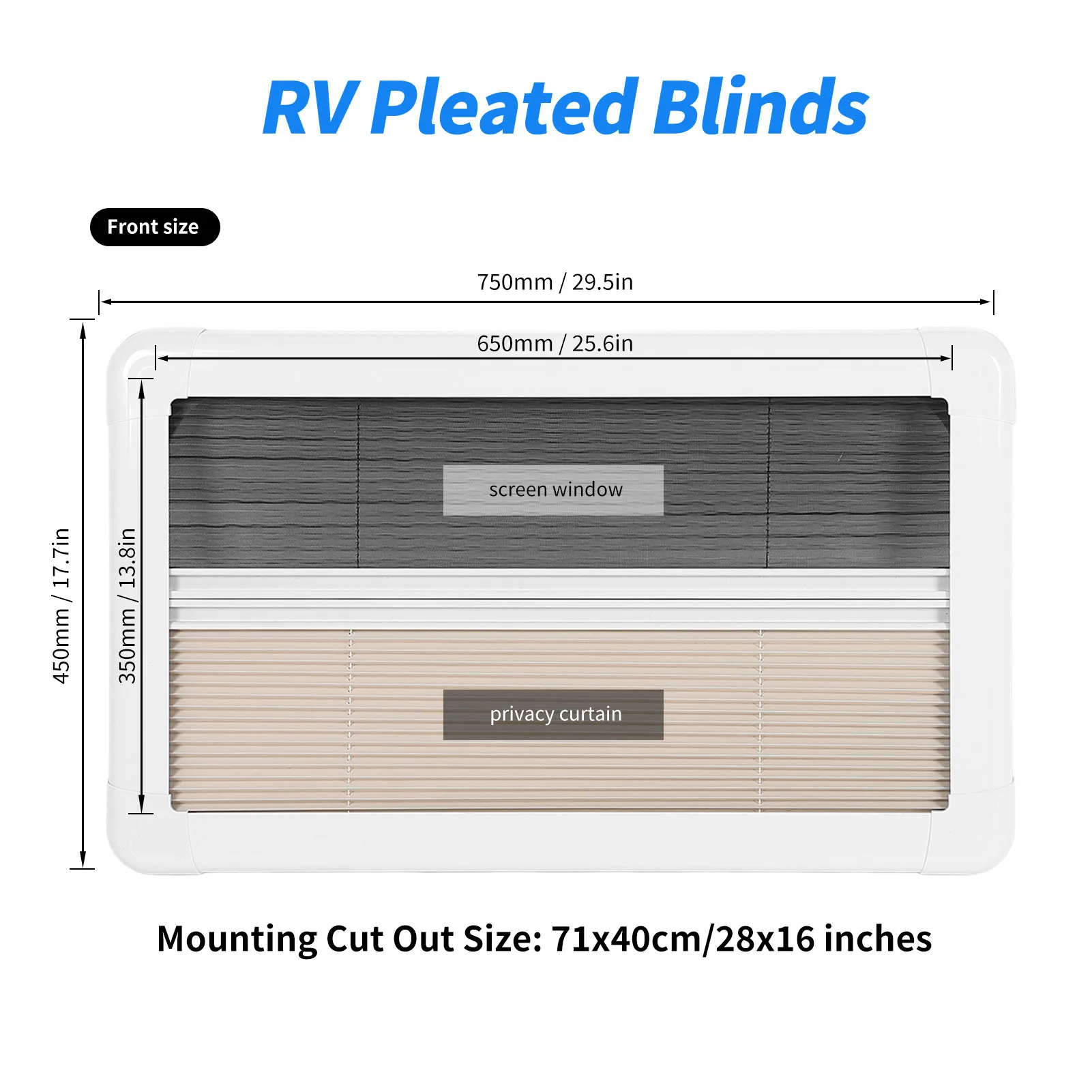 RV Window Interior Shade 28x16inch RV Windows Interior Shade Blinds Screen UV  for Camper Van  Motorhome Window
