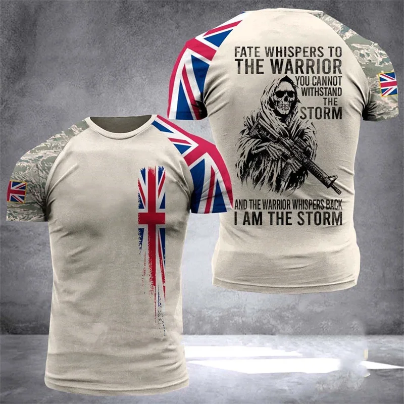 2024 Summer T Shirt Men British Soldiers 3D Printed Field Camouflage T-shirt High Quality Special Forces T-shirt Tops Tee Shirts