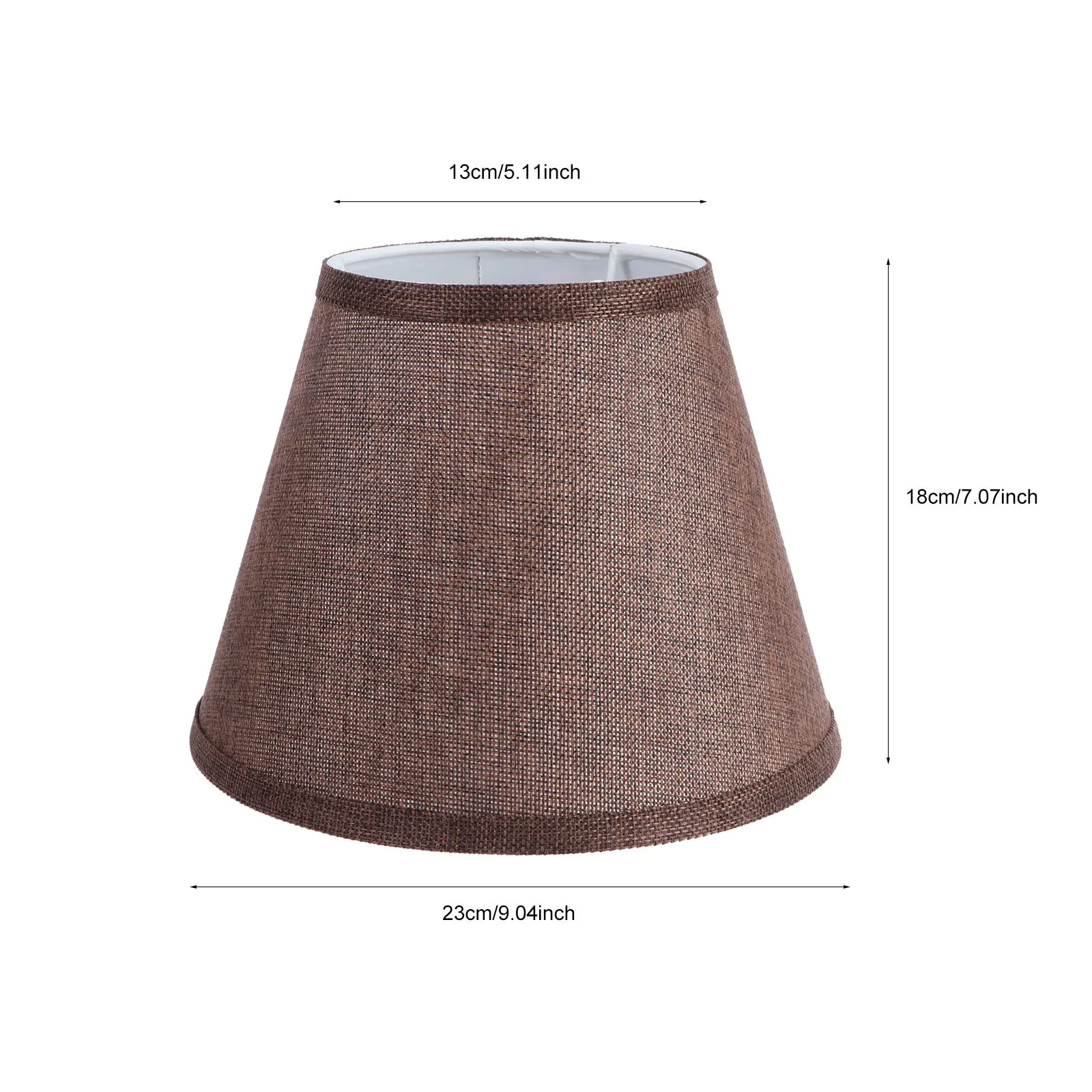 1Pcs Coffee Color Lampshade Cotton Linen Bedroom Light Cover Decorative Chic Lamp Accessories E27 Lamp Shade Lightweight Modern