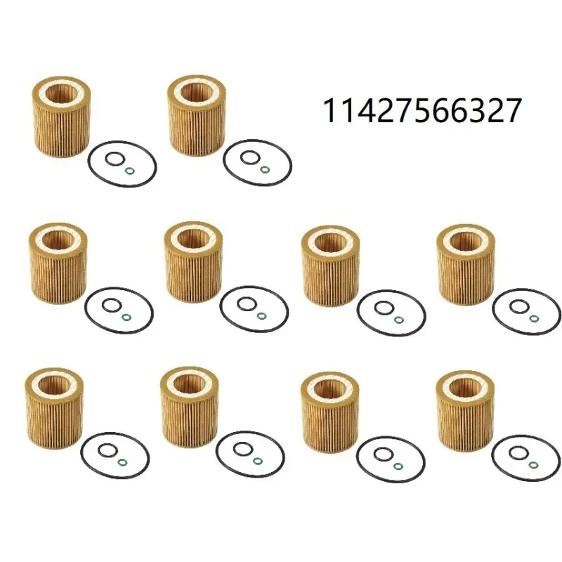 10pcs 11427566327  Oil Filter for BMW E60 E70 535i 640i N55 3.0L   F02 F06 Oil Filter F10 F12 F33 F34 F36