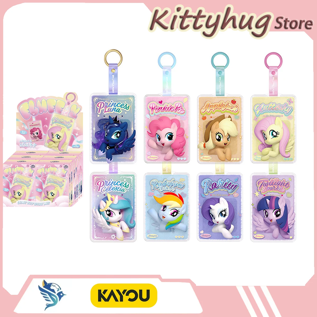 Kayou My Little Pony Card Hanger Gleaming And Dazzling Colors Series Official Animation Merchandise Pendant