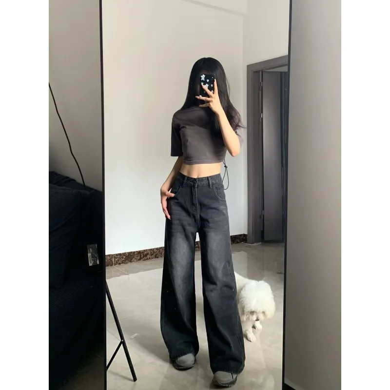 Streetwear femmes menina jeans magro estiramento confortável tecido de algodão macio roupas femininas denim moda básica simples todos