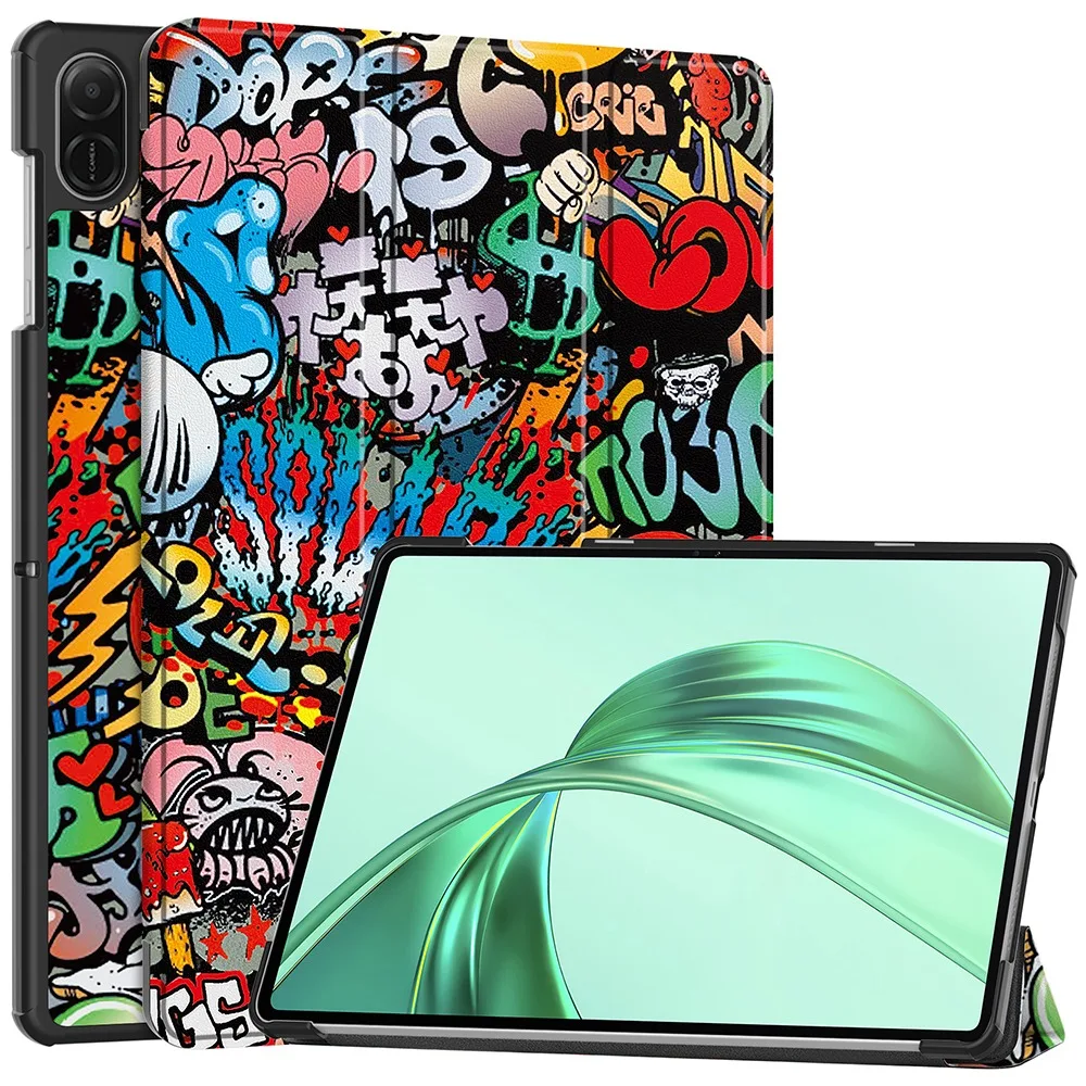 Etui z trzema składanymi podstawkami do tabletu Honor Pad X8a (2024) 11 cali, cienkie etui z adsorpcją i twardym tyłem z PC.