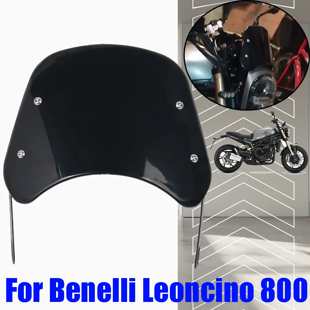 For Benelli Leoncino 800 Leoncino800 Motorcycle Accessories Retro Windscreen Windshield Wind Screen Deflector Guard Sun Visor