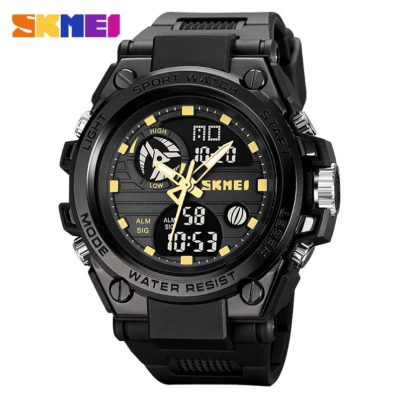 

SKMEI Dual Time LED Digital Watch for Men 50m Waterproof Chronograph Quartz Watches Military Sport Wristwatch Reloj Hombre