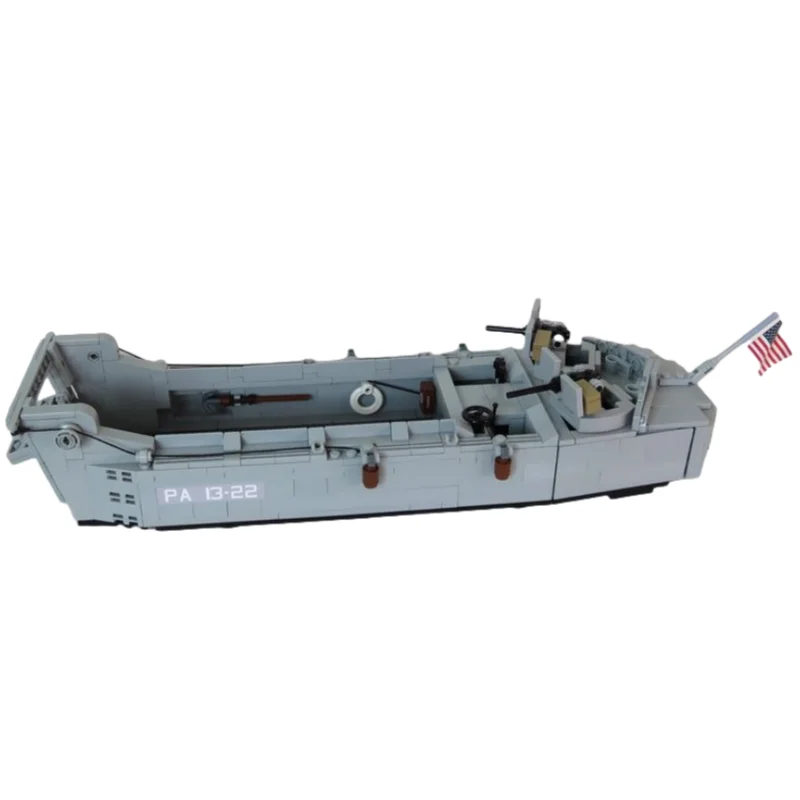 World War Ii Us Military Lcvp Landing Ship Model Assembled Building Block Toy