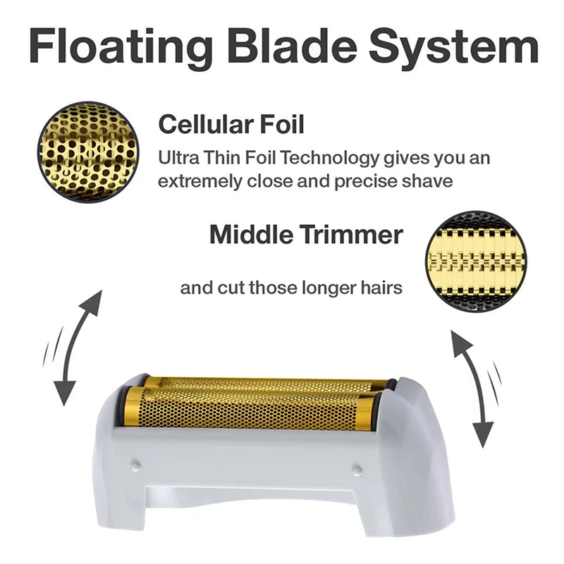 A05G-8X scheerapparaatvervangingsfolie en -snijders voor Andis 17150 17200 wasbaar 3D intelligent drijvend scheermes goud