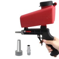 90psi Portable Gravity Sandblasting Gun Aluminium Pneumatic Sandblaster Spray Sand Removal Blasting Power Machine