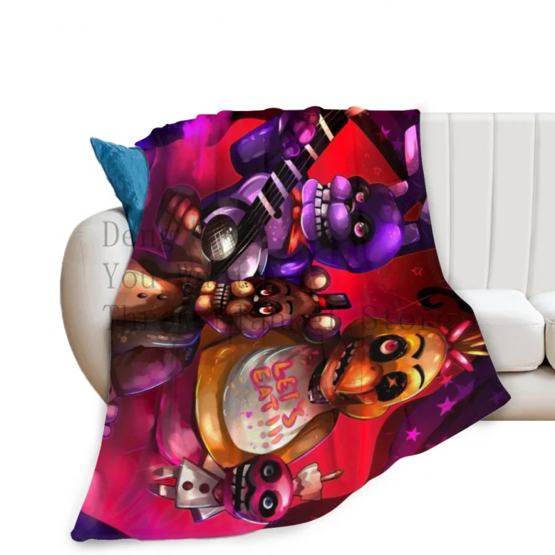 FNAF   PlusThrow Blankets Soft Velvet Blanket Travel Bedding Fleece Blanket