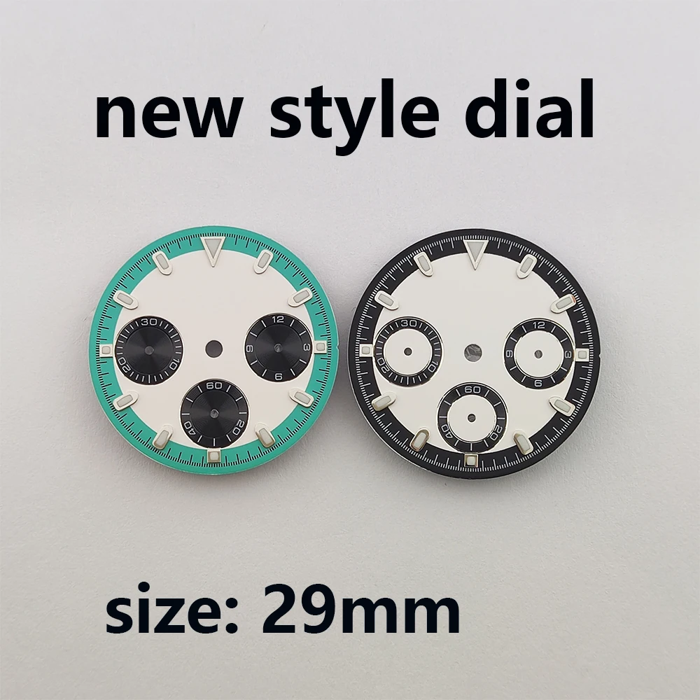 VK63 dial new style panda watch dial Customizable logo Watch Accessories suitable for 39mm case quartz watch VK63 movement