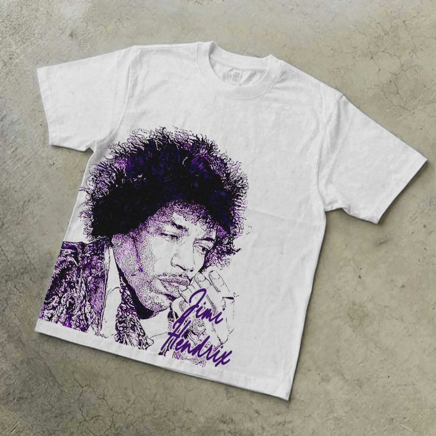 

Vintage Jimi Hendrix Graphic Cotton Print T-shirt Men Y2K Summer Short Sleeves Oversize T-shirt Women Streetwear Casual Tee Tops