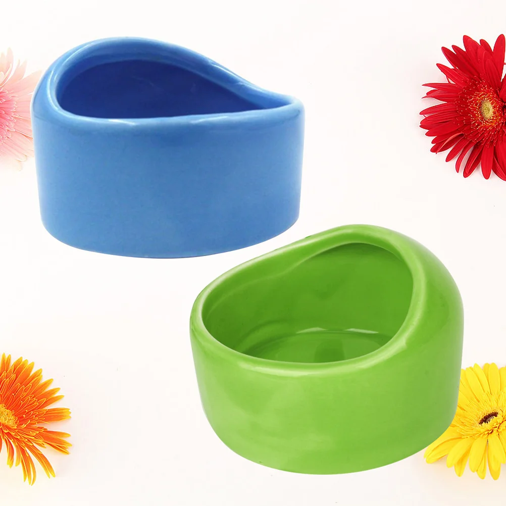 

2 pcs For Small Pets Anti-Tilt Bowl Chew Resistant Anti-Tilt Hamster Food Bowl Supplies Pet Feeding Accessories