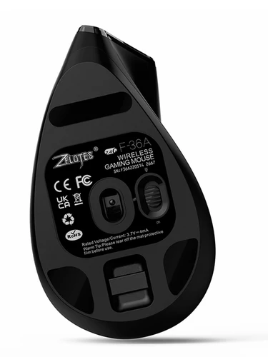 Imagen 2 del producto ZELOTES F36A ratón inalámbrico de mano Vertical 2,4G ratón inalámbrico recargable para ordenador portátil ratón óptico de 6 botones ratón DPI de 3 niveles