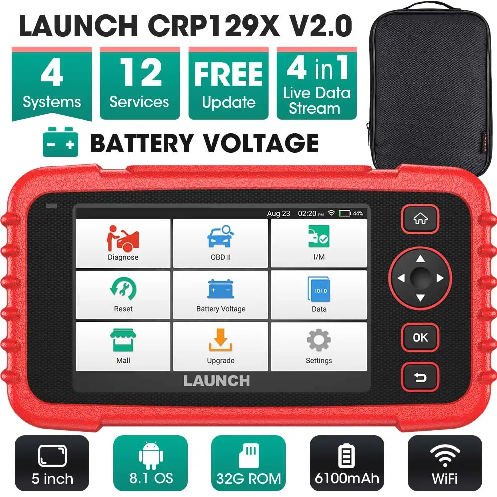 New LAUNCH X431 CRP129X V2.0 Diagnostic Tools OBDII Scanner Professional Automotive Scanner Diagnostic Scanner